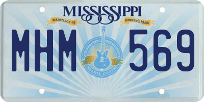 MS license plate MHM569