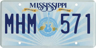 MS license plate MHM571