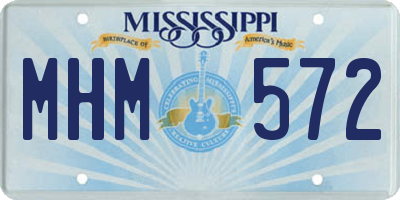 MS license plate MHM572