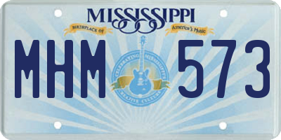 MS license plate MHM573