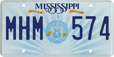 MS license plate MHM574