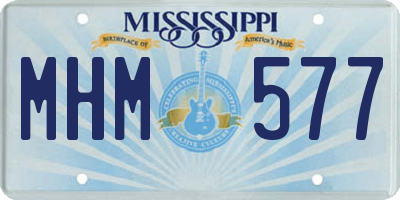 MS license plate MHM577