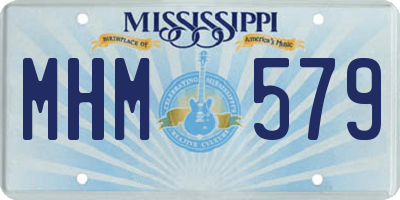 MS license plate MHM579