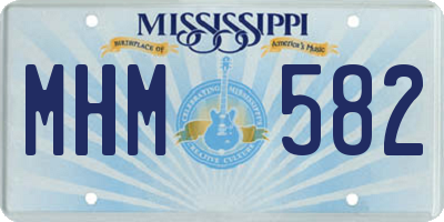 MS license plate MHM582