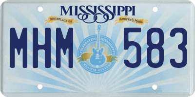 MS license plate MHM583