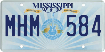 MS license plate MHM584