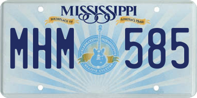 MS license plate MHM585