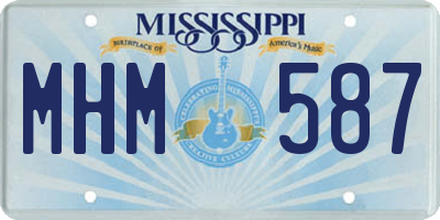 MS license plate MHM587