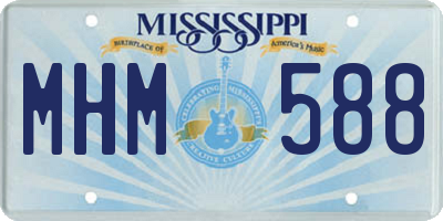 MS license plate MHM588