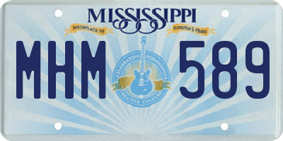 MS license plate MHM589