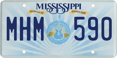 MS license plate MHM590