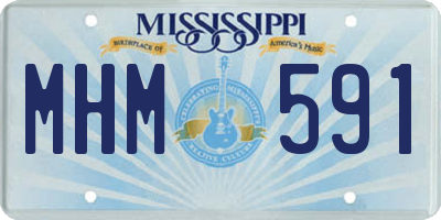 MS license plate MHM591