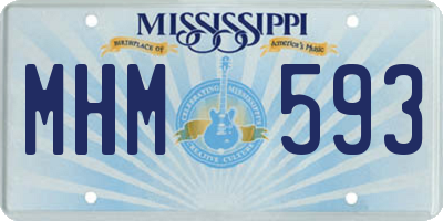 MS license plate MHM593