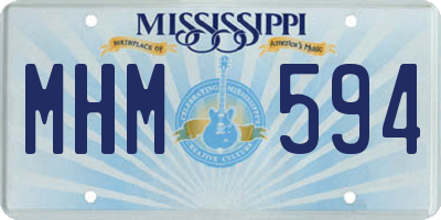 MS license plate MHM594