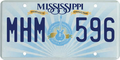 MS license plate MHM596