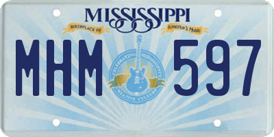 MS license plate MHM597