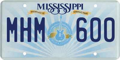 MS license plate MHM600