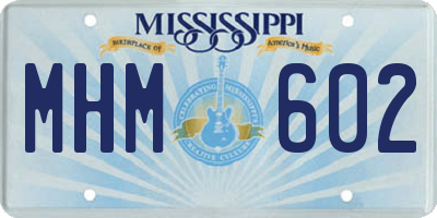 MS license plate MHM602