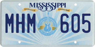 MS license plate MHM605