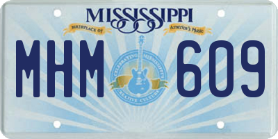 MS license plate MHM609