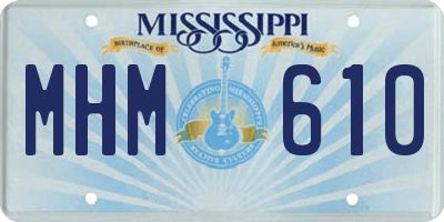 MS license plate MHM610