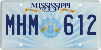 MS license plate MHM612
