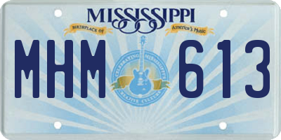 MS license plate MHM613