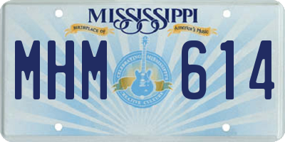 MS license plate MHM614