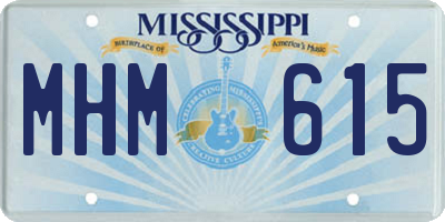 MS license plate MHM615