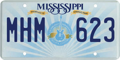 MS license plate MHM623