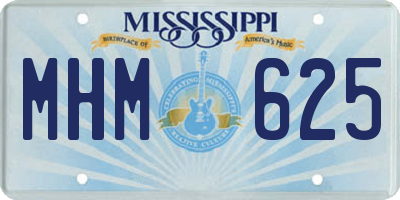 MS license plate MHM625