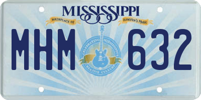 MS license plate MHM632