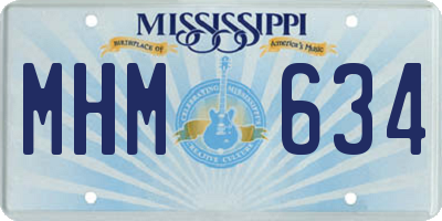 MS license plate MHM634