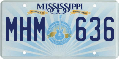 MS license plate MHM636
