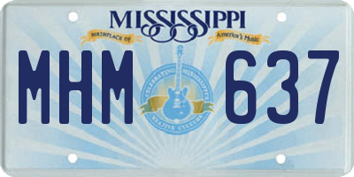MS license plate MHM637