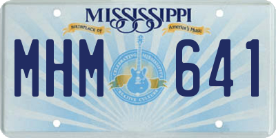 MS license plate MHM641
