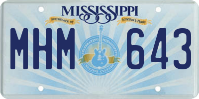 MS license plate MHM643