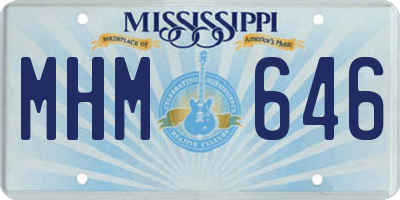 MS license plate MHM646
