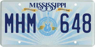 MS license plate MHM648