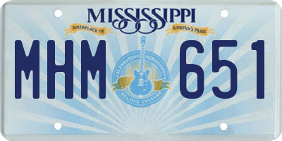 MS license plate MHM651