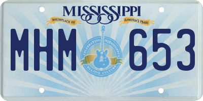MS license plate MHM653