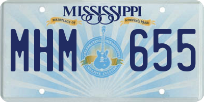 MS license plate MHM655