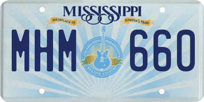 MS license plate MHM660