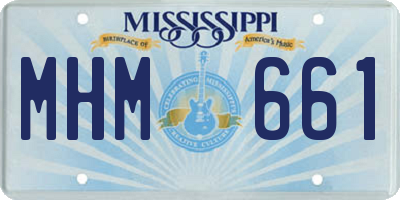 MS license plate MHM661