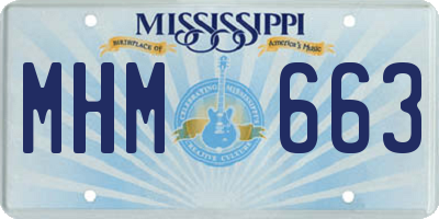MS license plate MHM663