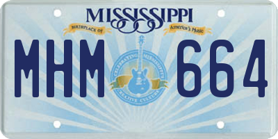 MS license plate MHM664