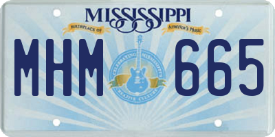 MS license plate MHM665