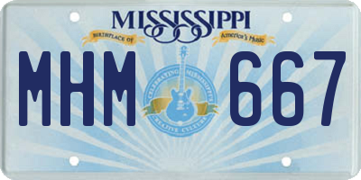 MS license plate MHM667