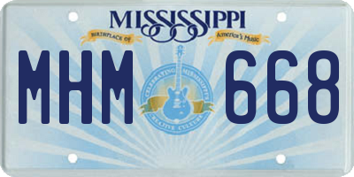 MS license plate MHM668