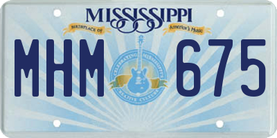 MS license plate MHM675